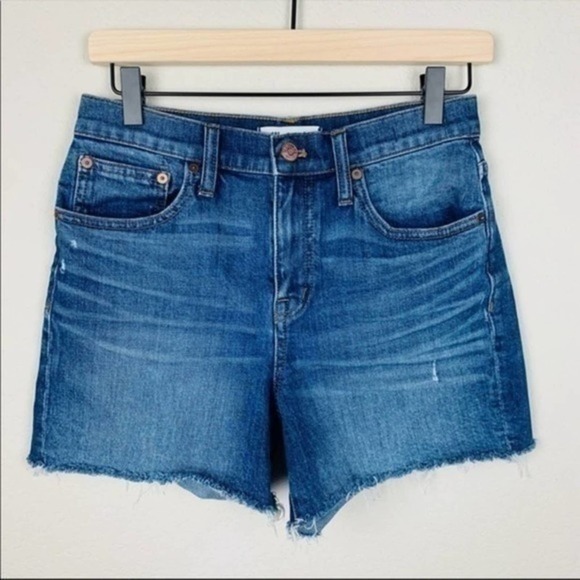 Madewell High Rise Denim Navy Blue Shorts 27 - Picture 3 of 9
